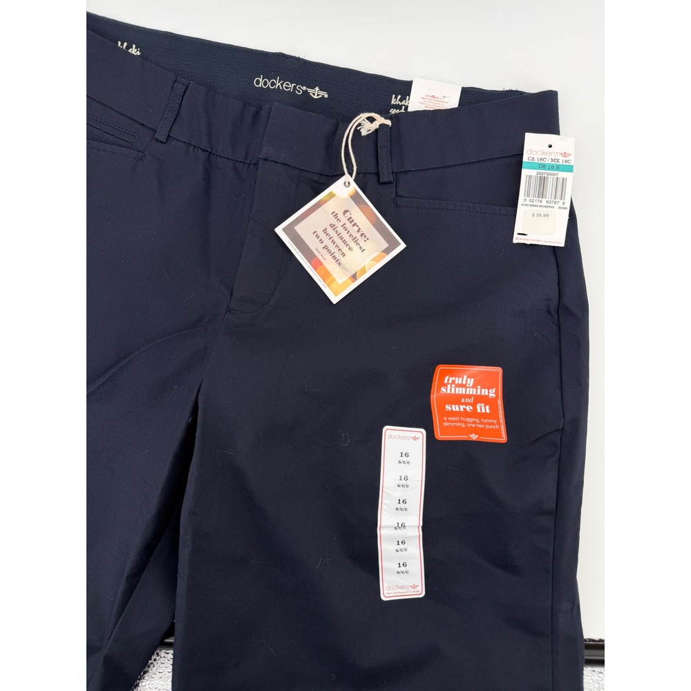 Lot 3 Dockers Womens Truly Slimming Metro Trouser Pants Size 16 Short Petite - Picture 6 of 9